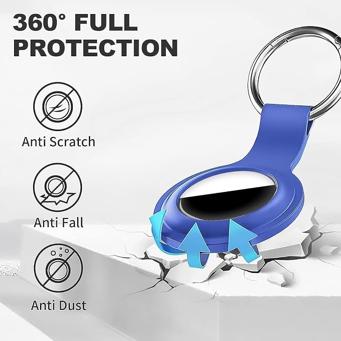 Linsaner Case for AirTag 2nd Gen & 1st Gen, Silicone Holder Keychain Key Ring - Image 3