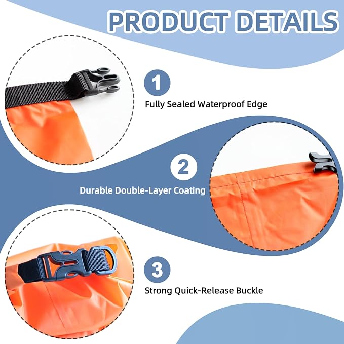 6PCS Dry Bags Waterproof, Lightweight Dry Bags - Image 4