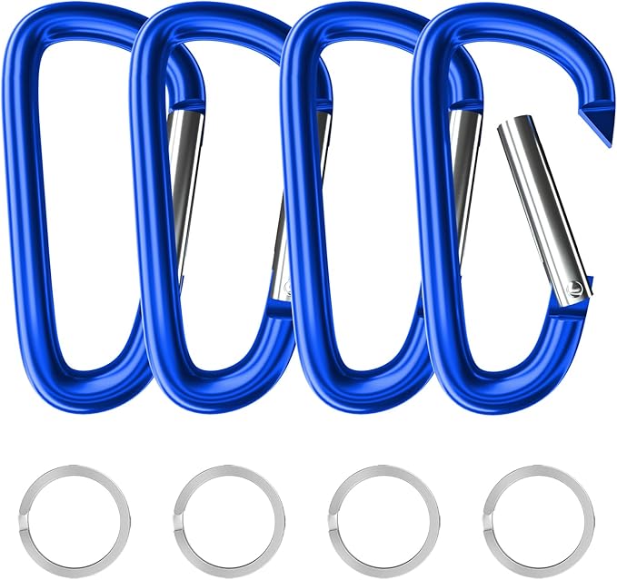 sprookber 4" & 5" Extra Large Aluminum Carabiner D Ring, Caribeener Clips by Sprookber