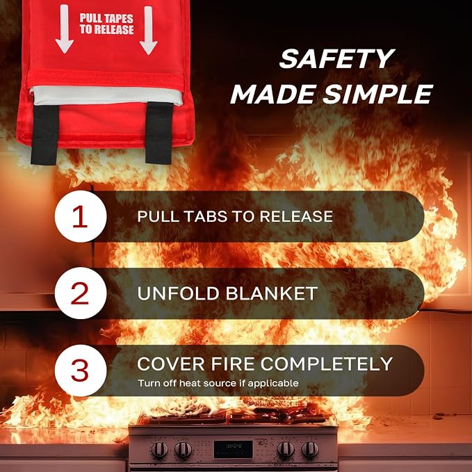 Signature Series Fire Blanket, Flame Suppression Fiberglass Blanket - Image 3