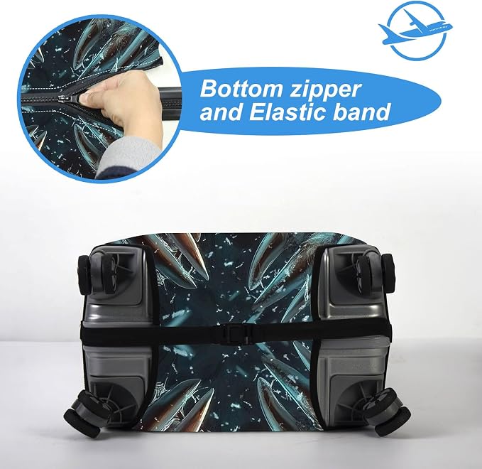 Luggage Cover Protector for 30-32 Inch Suitcases, TSA Approved Elastic Travel - Image 5