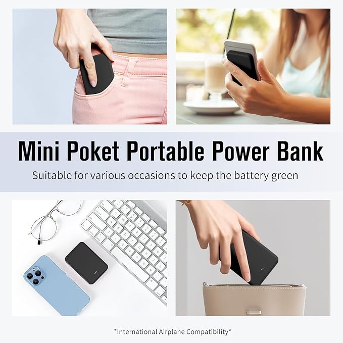 VANYUST S22 Portable Charger, Mini Colorful Power Bank, 5000mAh External - Image 4