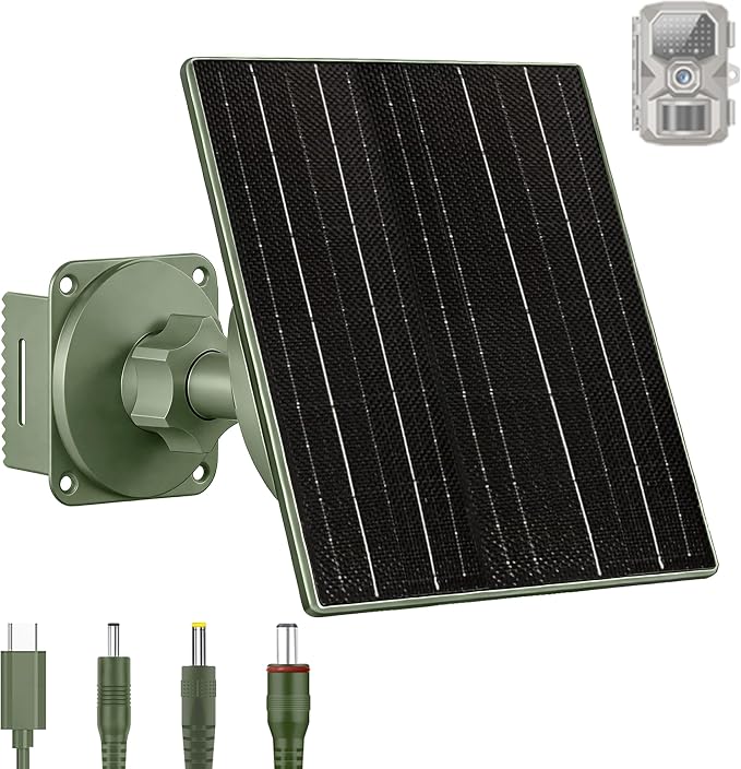 Zivif Solar Panel for Trail Camera, 10W Solar Charger Built-in 10400mAh by Zivif