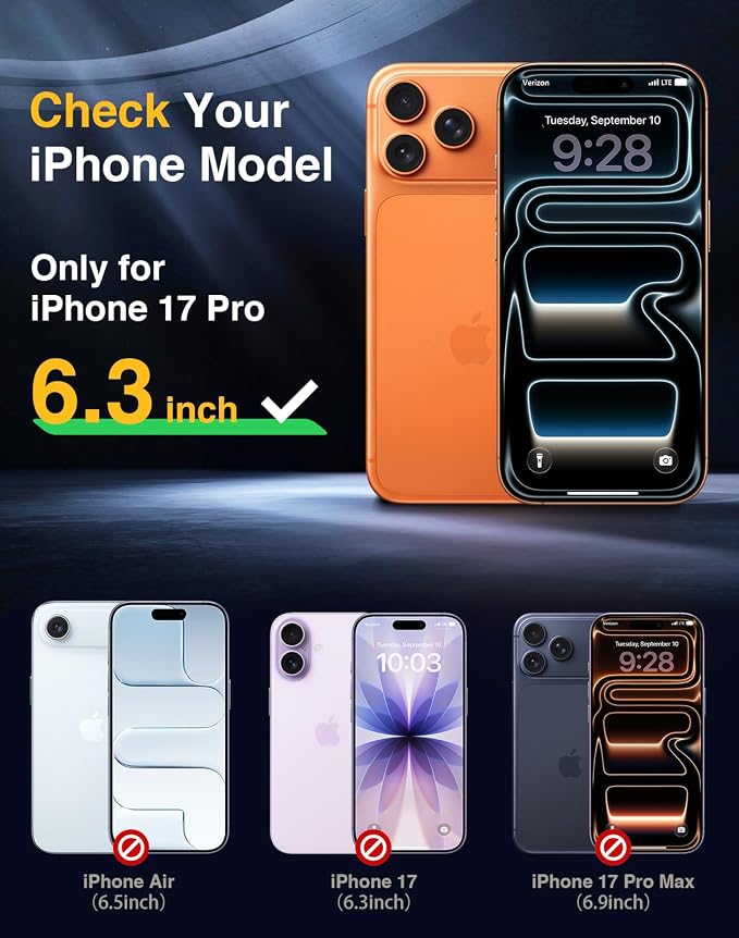 Lanhiem Magnetic for iPhone 17 Pro Case Waterproof, Built in Screen Protector & - Image 2
