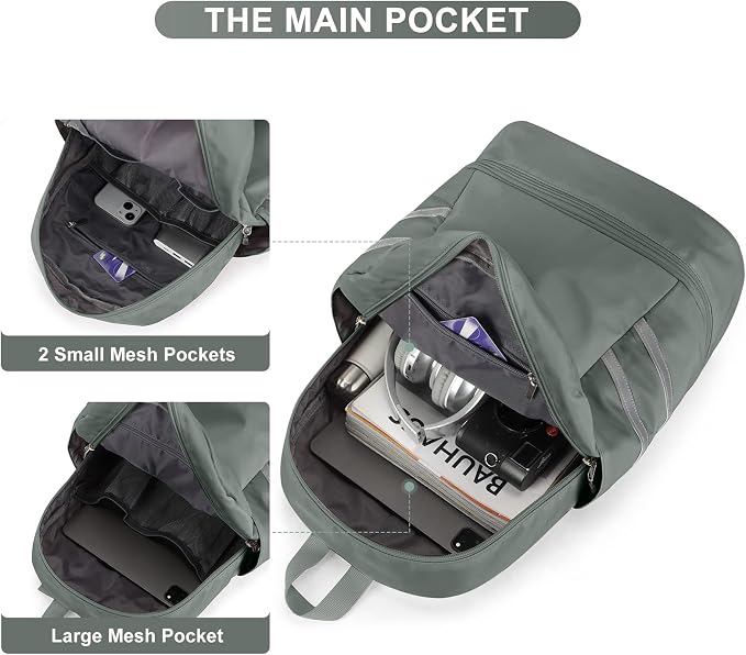 coofay Gym Backpack For Women Waterproof Backpack - Image 3