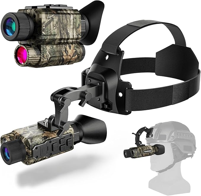 Head-Mounted Night Vision Monocular Digital Infrared Monocular by YUANZIMOO