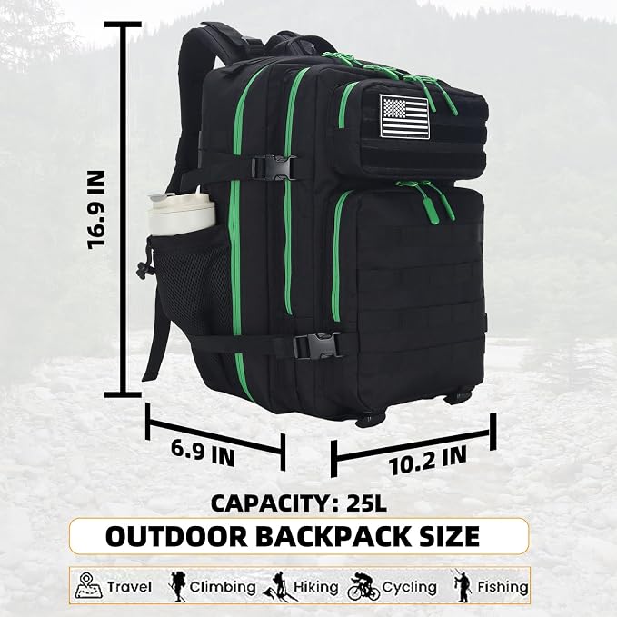Lovelinks21 25L Tactical Military Backpack Small Travel Rucksack - Image 2