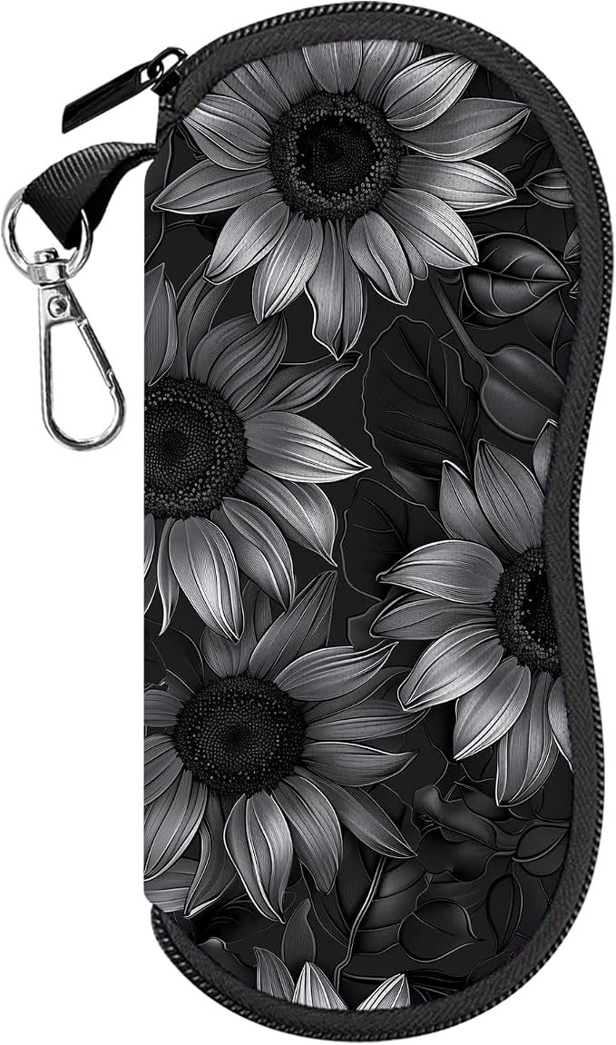 Glasses Case Sunglasses Eyeglass Soft Case Zipper Light Neoprene Pouch by Cabreche