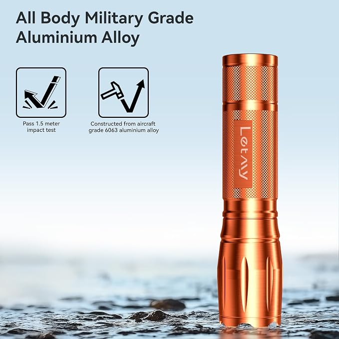 LETMY Tactical Flashlight S2000-2 Pack Bright Military Grade LED Flashlights - Image 6