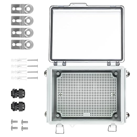 Waterproof Outdoor Project ABS Plastic Junction Box，IP67 Waterproof Clear by IGEYAPA