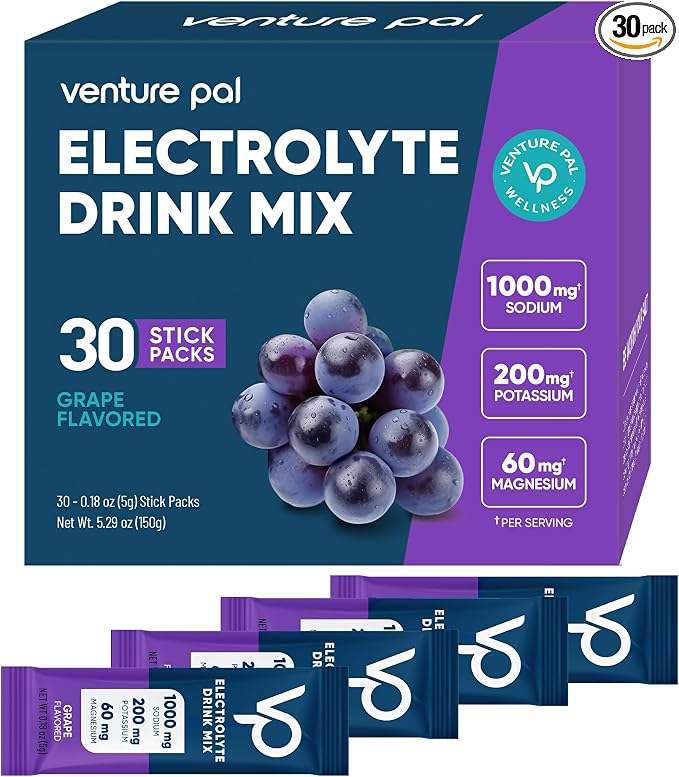 Venture Pal High Sodium Electrolyte Powder Packets | Sugar Free Hydration Drink by VenturePal