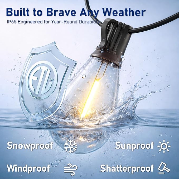 50FT LED Outdoor String Lights - Image 3