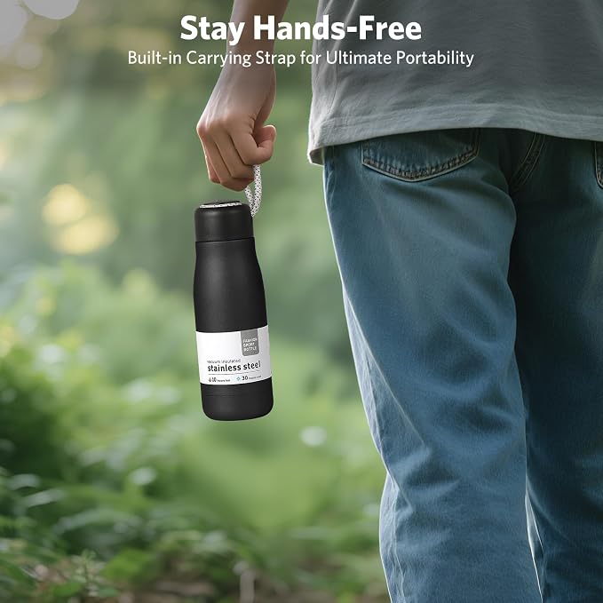 Water Bottles with Portable Lid，Hydro Insulated Thermal Flask - Image 5
