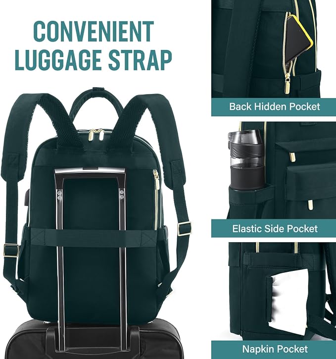 LOVEVOOK Laptop Backpack for Women 15.6 Inch Laptop Bag - Image 3