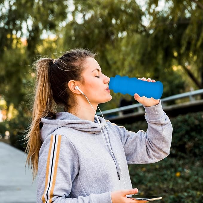 Collapsible Water Bottles 24oz, Odorless BPA-Free Silicone, Leak-Proof Foldable - Image 6