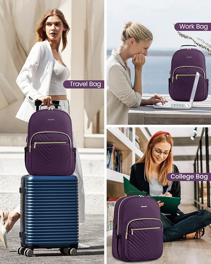 LOVEVOOK Laptop Backpack Purse for Women, Work Travel Computer Bags, College - Image 6