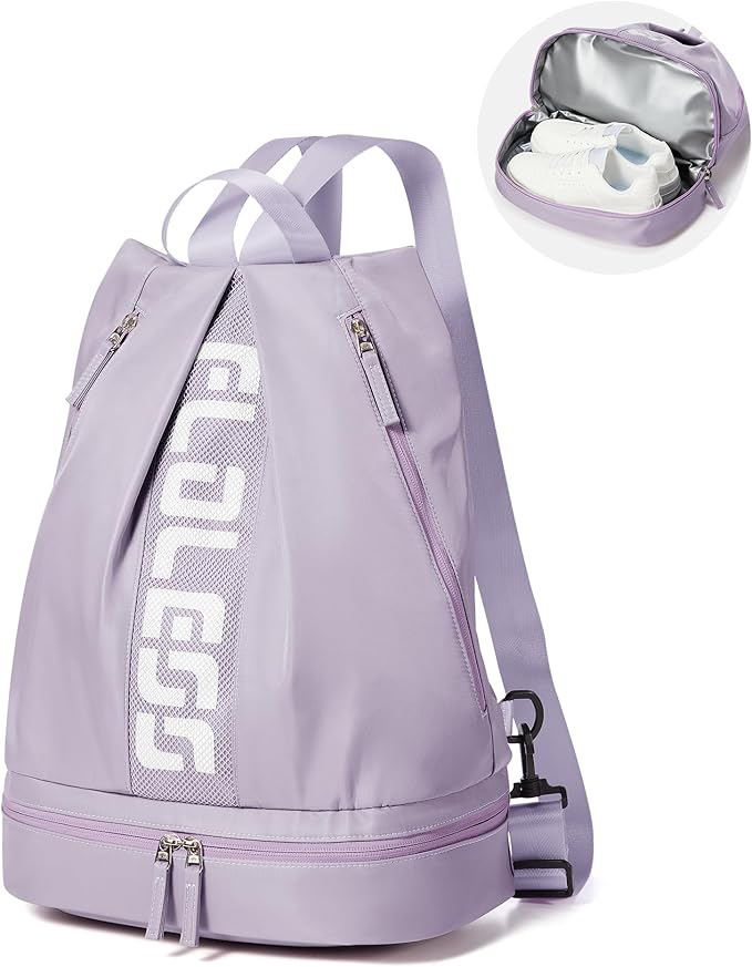 Gym Backpack for Women with Shoe Compartment, Sport Backpack Casual Daypack for by VENATIN