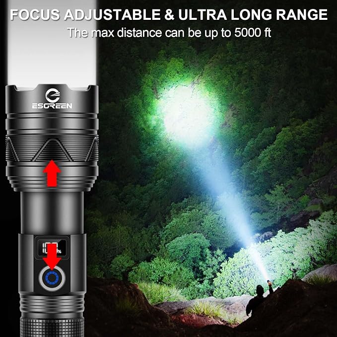 Rechargeable Flashlights 100000 High Lumens, Long Range 5000ft, Super Bright - Image 4