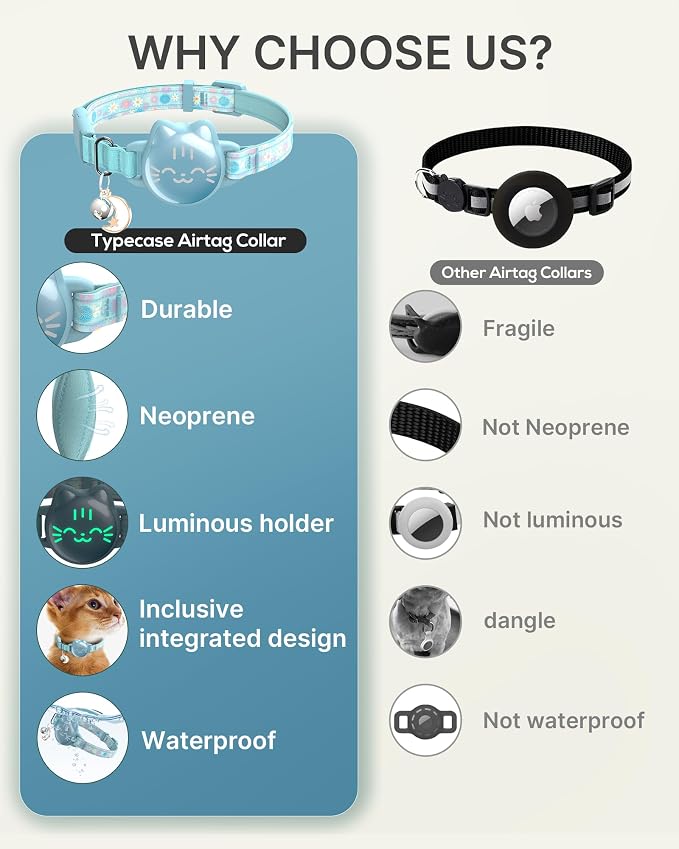 Waterproof Airtag 2nd & 1st Cat Collar, Breakaway Cat Airtag Collar - Image 6