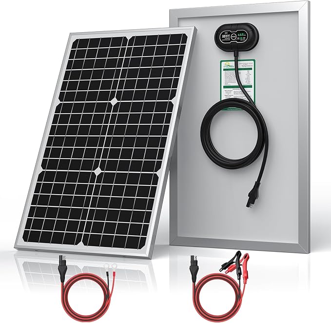 SUNER POWER 24V 30W Solar Battery Charger Maintainer, Built-in Ultra Smart MPPT by SUNERPOWER