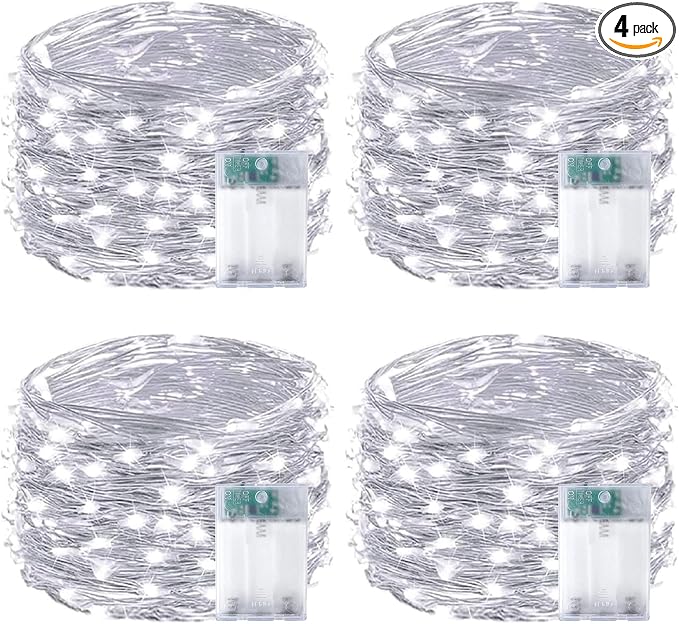 4-Pack Fairy Lights Battery Operated by EXF