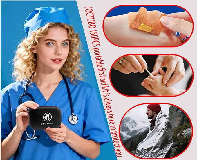 First Aid Kit 150 Piece Waterproof Hard Shell Emergency Medical Kit - Image 5