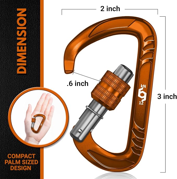 Rhino Produxs 12kN Heavy Duty Carabiner Clips, - Image 2