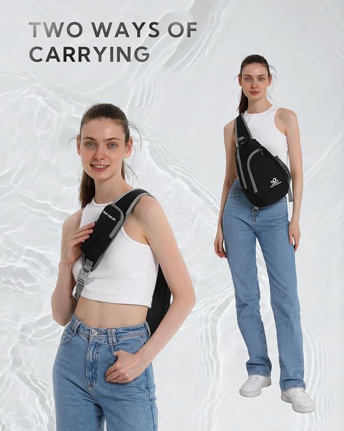 WATERFLY Crossbody Sling Bag Small Water Resistant Backpack Lightweight - Image 6