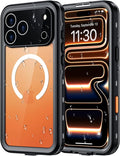 Red2Fire for iPhone 17 Pro Max Case Waterproof, Phone Case 6.9" Black/Clear by Red2Fire