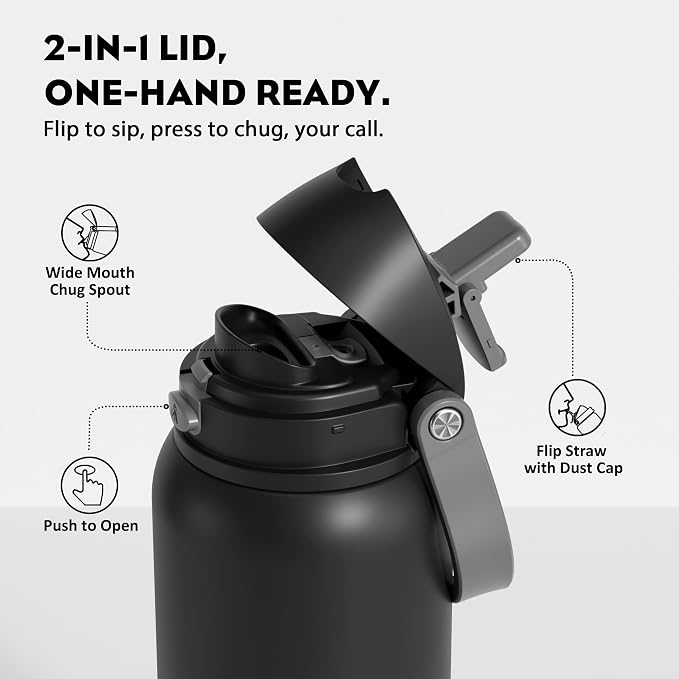 POWCAN 40 oz Insulated Water Bottle - Image 2