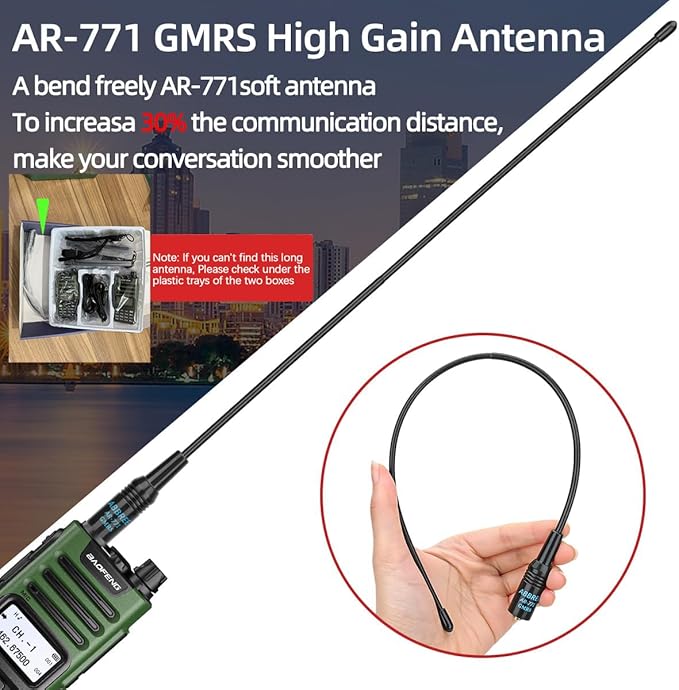 BAOFENG GMRS Radio Handheld Long Range GM-15 Pro 8W Walkie Talkie - Image 3