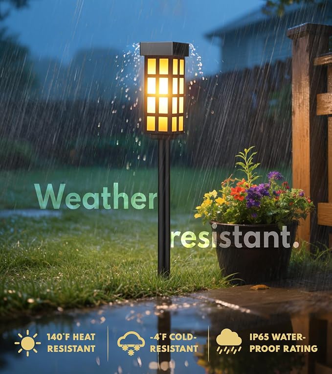 PASAMIC Solar Pathway Lights Outdoor, 24 Inch Tall Solar Landscape Lights - Image 5