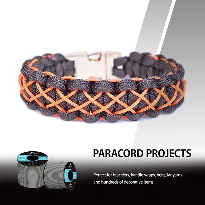 Abma Cord 2.4mm Paracord 275 100ft Nylon Rope 4 Strands Tactical Parachute Cord - Image 6