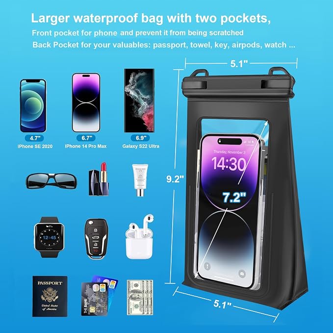 Large Waterproof Phone Pouch Floating, Universal Waterproof Phone Case - Image 2