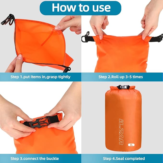 6PCS Dry Bags Waterproof, Lightweight Dry Bags - Image 4
