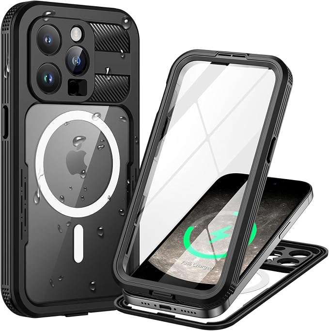 Lanhiem Magnetic for iPhone 15 Pro Max Case, IP68 Waterproof Dustproof Case by LanhiemHome