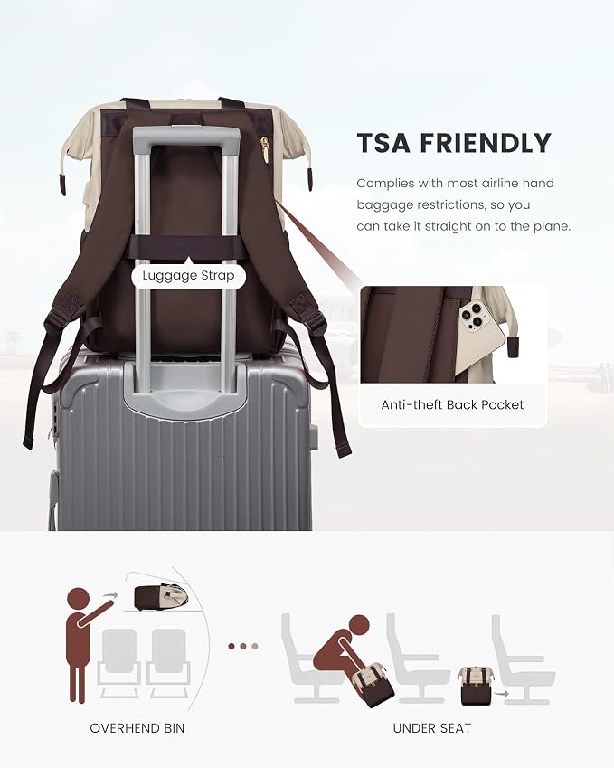 LOVEVOOK Laptop Backpack for Women, 15.6 Inch Work Laptop Bag - Image 4