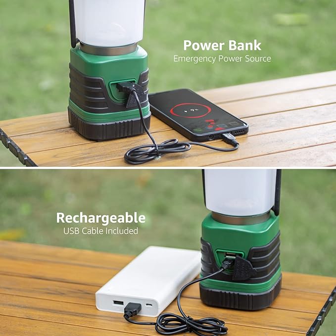 Lighting EVER 1000LM LED Camping Lantern Rechargeable, 4400mAh Power Bank - Image 4