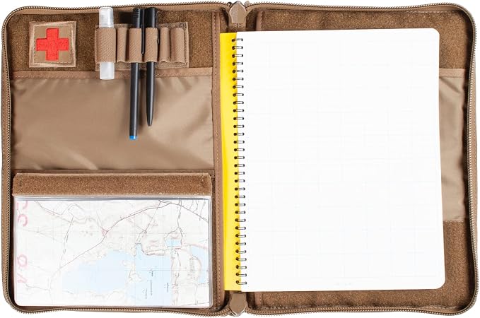 Tactical Admin Notebook Cover System, Zippered Map Case, Fits US Standard & A4 - Image 9