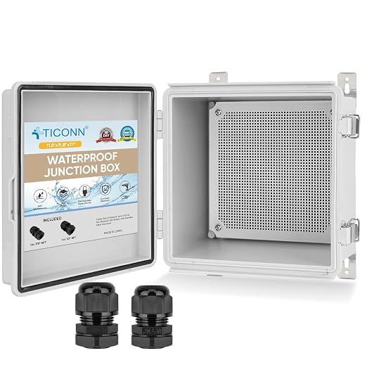 TICONN Outdoor Electrical Box Waterproof, Junction Box IP67 ABS Plastic by TICONN
