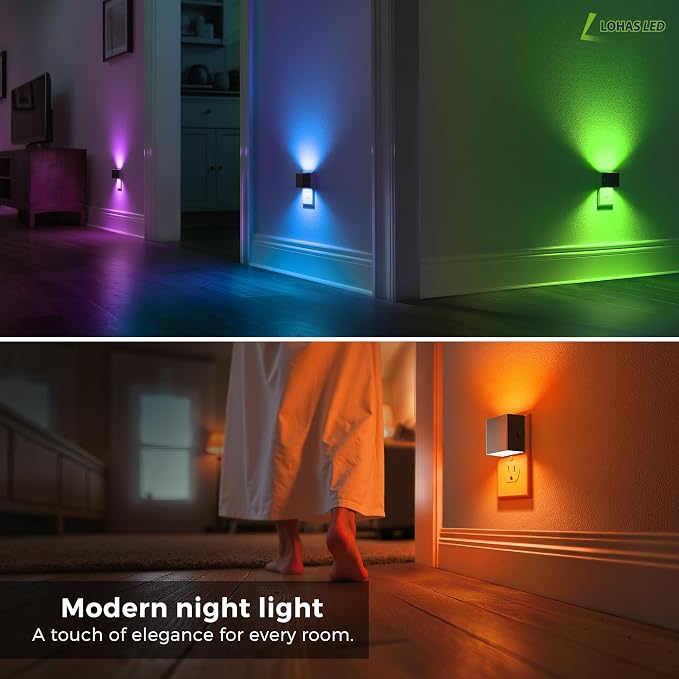 L LOHAS LED Night Lights Plug into Wall, Plug in Night Light - Image 3