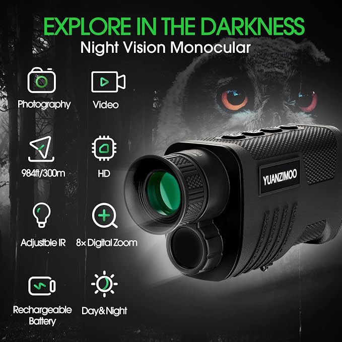 Upgraded Night Vision Monocular Digital Infrared Monocular Telescope - Image 2