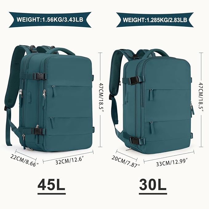 coowoz Large Travel Backpack For Women Men, Carry On Backpack, Hiking Backpack - Image 2