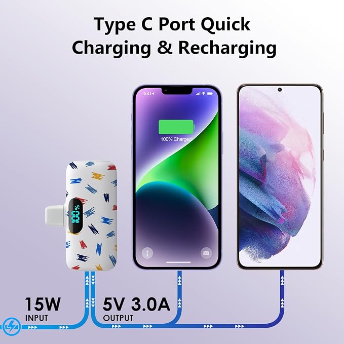 Mini Portable Charger for iPhone, 5000mAh PD Fast Charging Battery Pack - Image 4