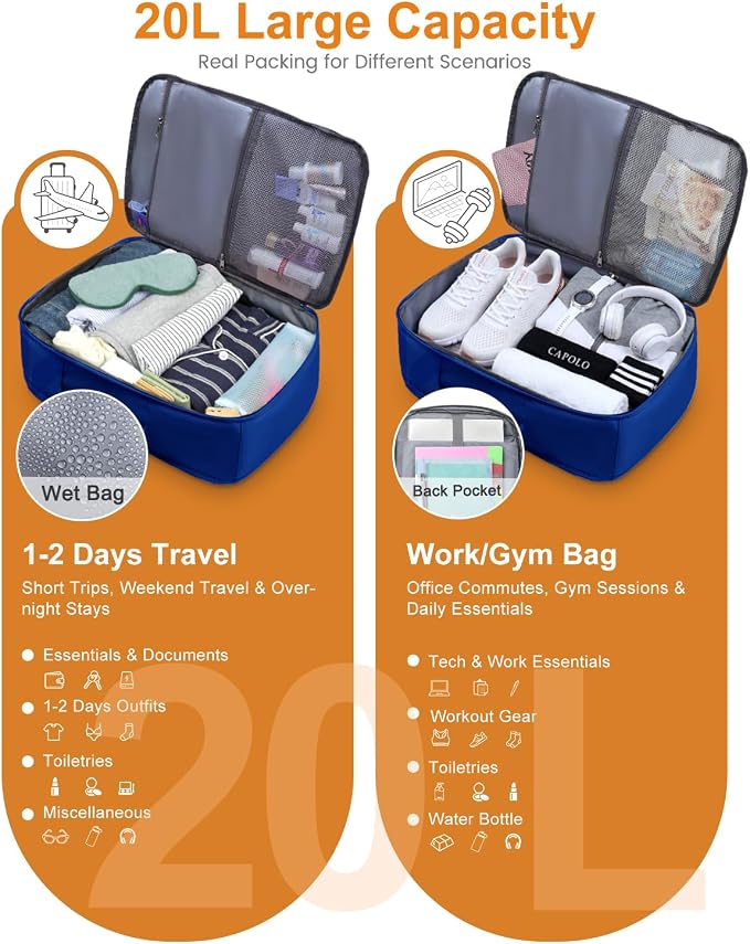 Capolo Travel Backpack for Women Men Waterproof Laptop Backpack Airlines - Image 4