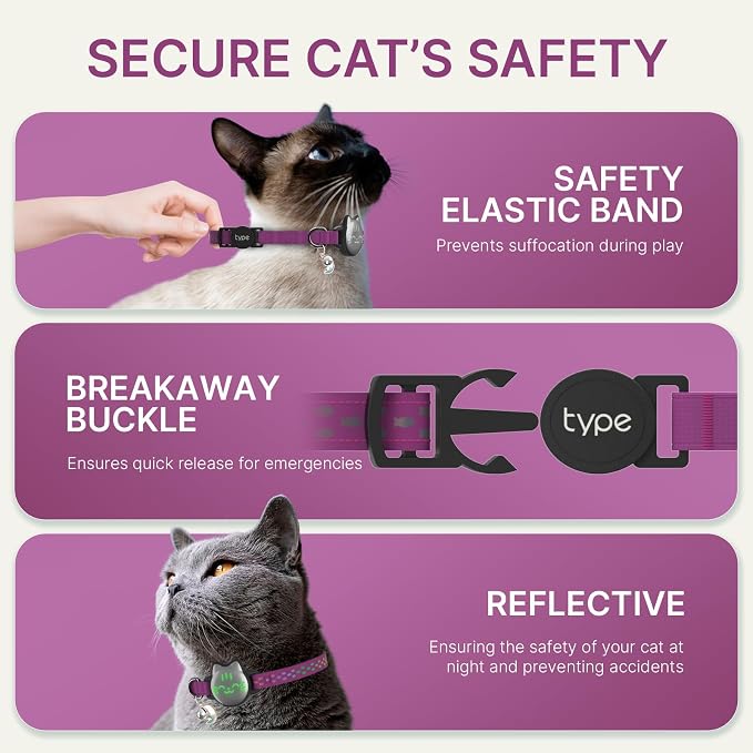 Waterproof Airtag 2nd & 1st Cat Collar, Breakaway Cat Airtag Collar - Image 4