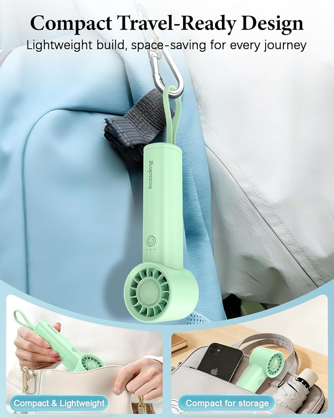 Portable Handheld Fan with Power Bank, 3 IN 1 USB Rechargeable Mini Personal - Image 6