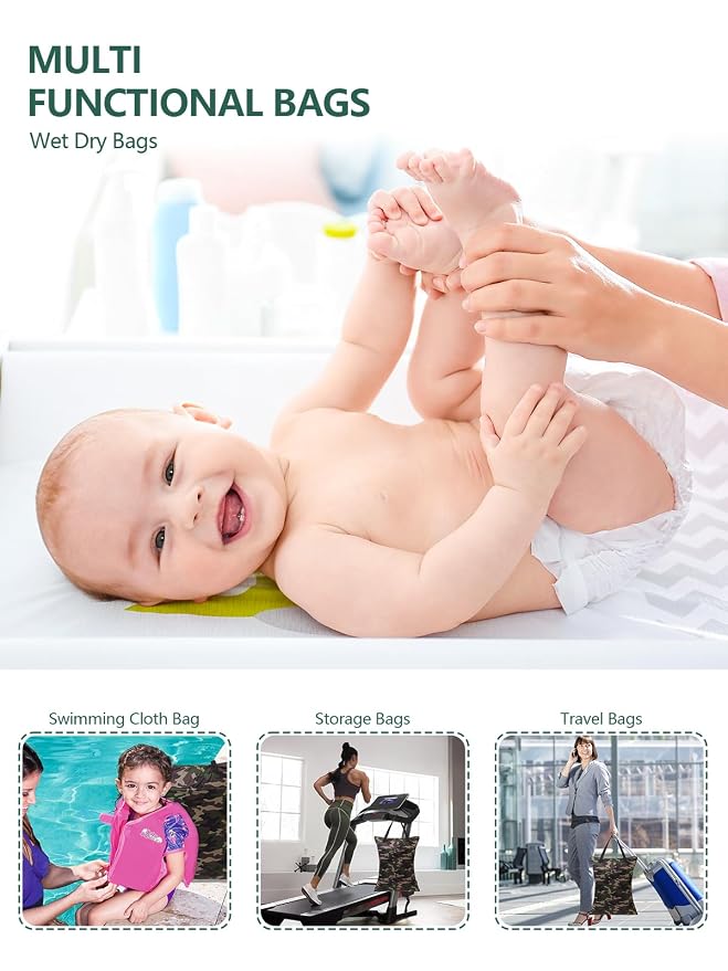 ALVABABY Large Wet Dry Bag Waterproof Hanging Cloth Diaper - Image 6