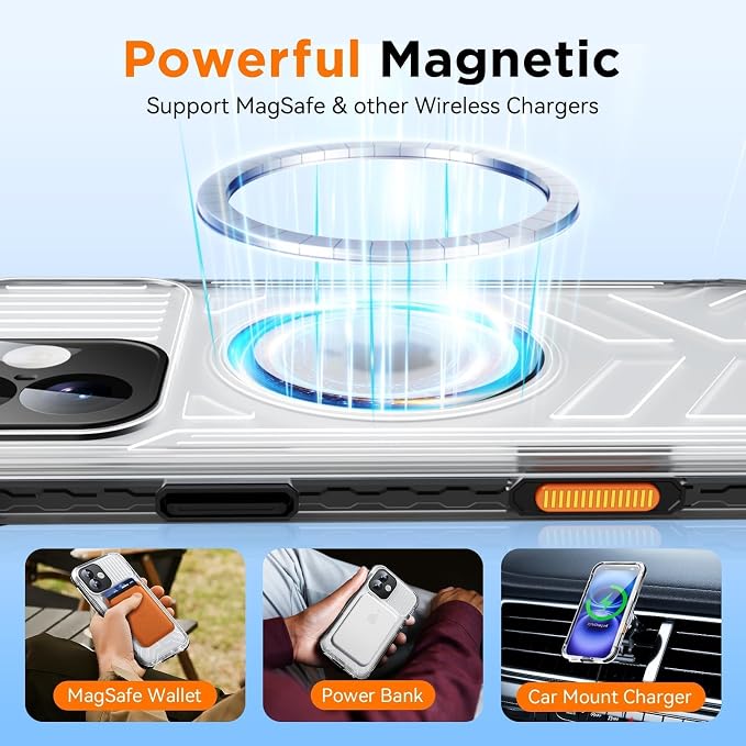 WIFORT for iPhone 16 Waterproof Case, Fit for Magsafe Full Body Magnetic - Image 4