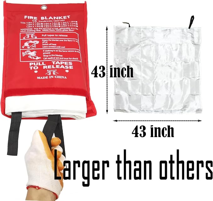 Blankets 8 Packs with Gloves. High Heat-Resistant fire Blankets - Image 4